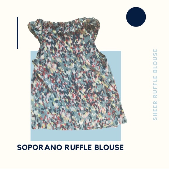 Soprano Ruffle Blouse 💜10 for $25💜 - Picture 2 of 3
